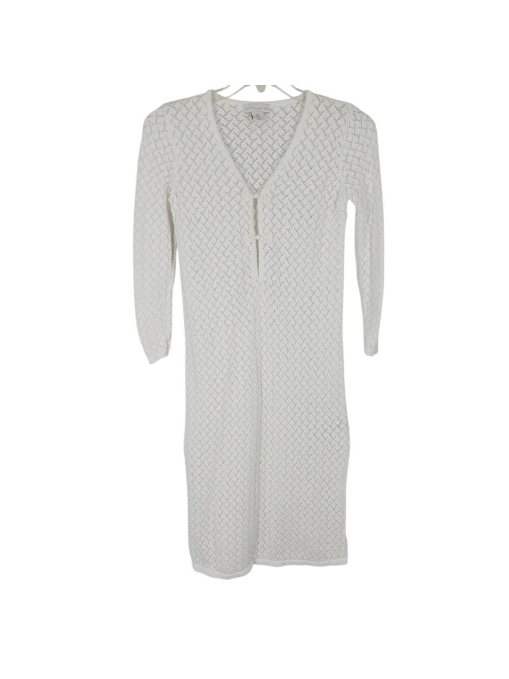 House of Harlow 1960 S Sheer Pointelle Knit Dress Beach Cover Up Boho Crochet